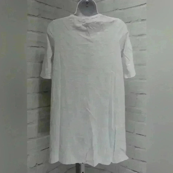 Mod-o-doc Slub Jersey Swing Tunic Embroidery, Women's Size XS, White - Picture 3 of 6